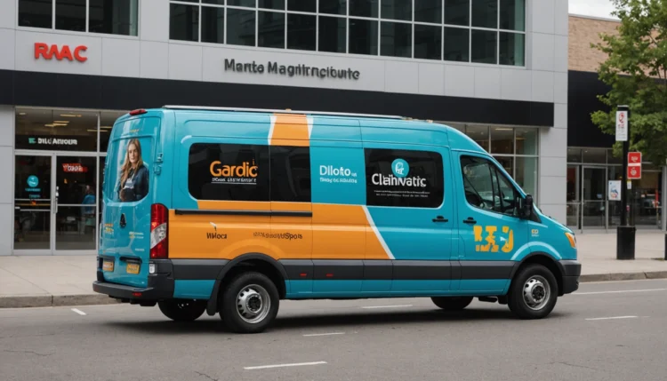pub magnetique vehicule utilitaire
