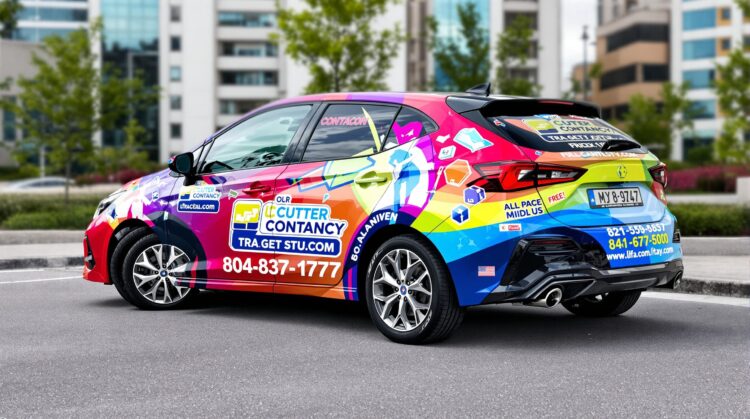 covering publicitaire voiture