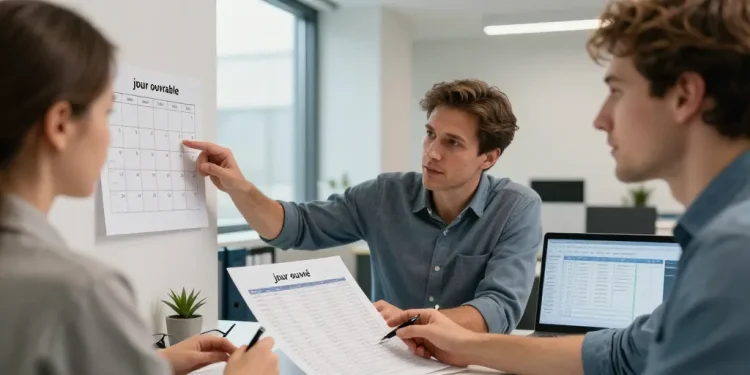 différence jour ouvrable et ouvré