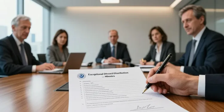 modèle pv distribution exceptionnelle de dividendes