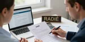 entreprise radiée def