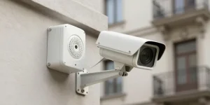 camera de surveillance avec alarme sonore